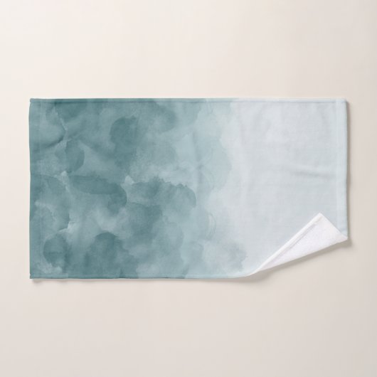 Aquarelle bleue turquoise tropicale (Serviette à main)