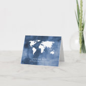 Aquarelle bleue | World Map Merci (Devant)
