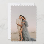 Aquarelle Blue Cloud Baby shower photo Invitation (Dos)