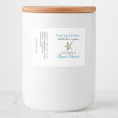 Aquarelle Blue ivoire Starfish Étiquette de savon  (Devant)