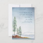 Aquarelle Blue Mountains Moving Faire-part (Devant)