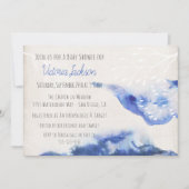 Aquarelle Blue Ombre Baby Shower Invitations (Devant)