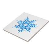 Aquarelle Blue Snowflake Carreaux en céramique (Côté)