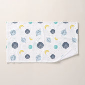 Aquarelle Blue Space Planet Motif (Serviette à main)