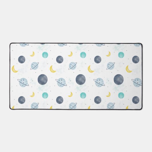 Aquarelle Blue Space Planet Motif (Recto)