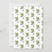 Aquarelle Blueberry Boy Faire-part (Dos)