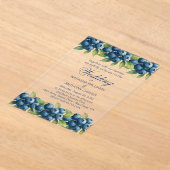 Aquarelle Blueberry Faire-part de mariage (Poser)