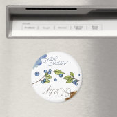 Aquarelle Blueberry Nettoyé Aimant sale (In Situ (Lave-vaisselle))