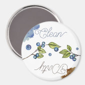 Aquarelle Blueberry Nettoyé Aimant sale (Recto/Verso)