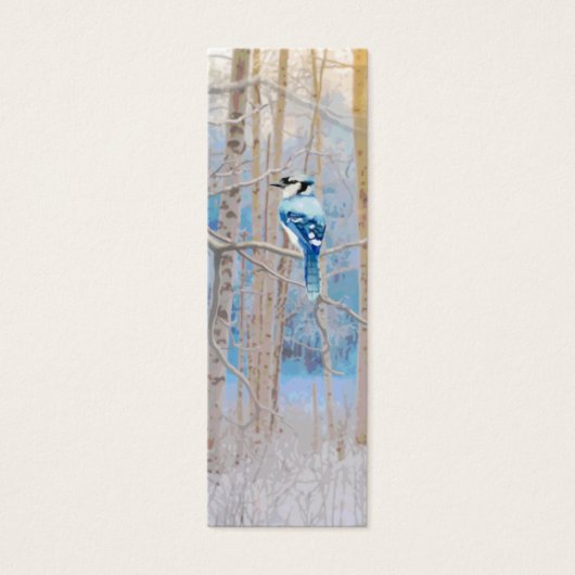 Aquarelle Bluejay Bird en Signet d'oiseaux foresti (Devant)