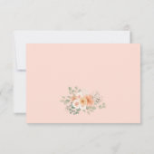 Aquarelle Blush Chic Floral RSVP avec choix de rep (Dos)