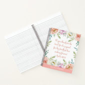 Aquarelle Blush Floral Pretty Gratitude Journal (Intérieur)
