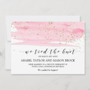 Aquarelle Blush & Gold Elopement Faire-part