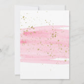 Aquarelle Blush & Gold Photo Faire-part de naissan (Dos)