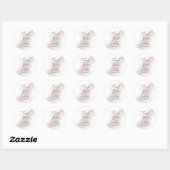 Aquarelle Blush Merci Mariage Favor Sticker (Feuille)