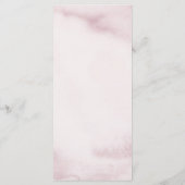 Aquarelle Blush Pink Graduation Dîner Menu Invit (Dos)