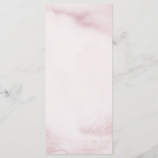 Aquarelle Blush Pink Graduation Dîner Menu Invit (Dos)