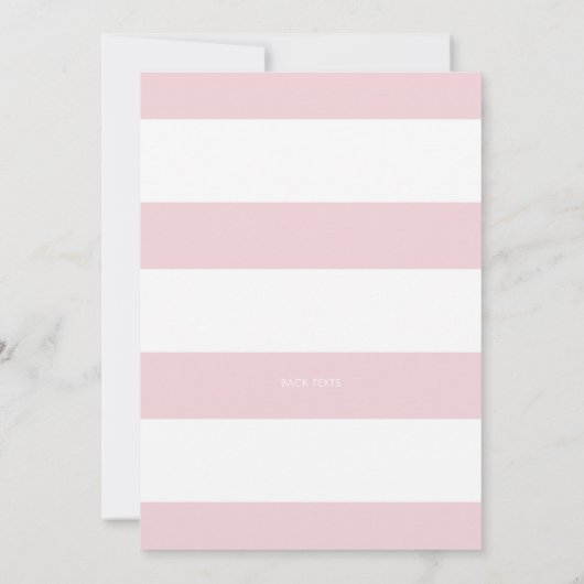 Aquarelle Blush Pink Peonies Baptême Invitation (Dos)