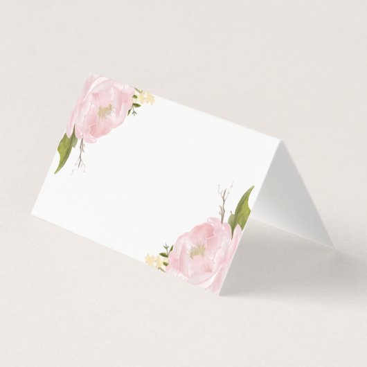 Aquarelle Blush Pink Peonies Floral (Front)