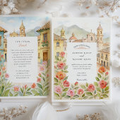 Aquarelle Bogotá Colombie Faire-part de mariage