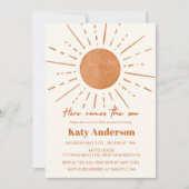 Aquarelle Bohème Baby shower Soleil Invitation (Devant)