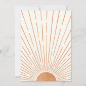 Aquarelle Bohème Baby shower Soleil Invitation (Dos)