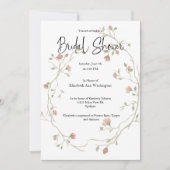 Aquarelle Bohème Invitation à la douche nuptiale (Devant)