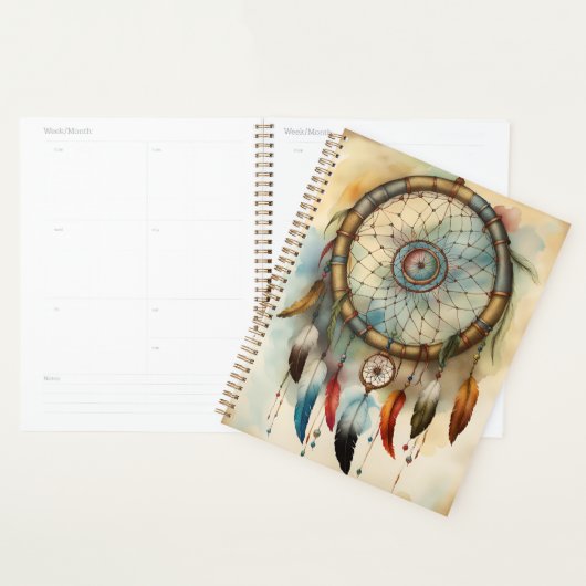 Aquarelle Bohemian Dreamcatcher (Devant avec enveloppe)