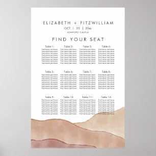 Aquarelle Boho Abstraite Poster du tableau de bo