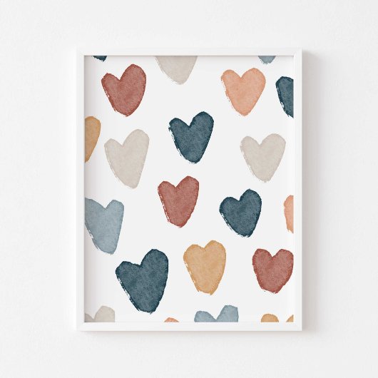 Aquarelle Boho arc-en-ciel affiche