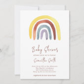 Aquarelle Boho arc-en-ciel Baby shower Invitation (Devant)