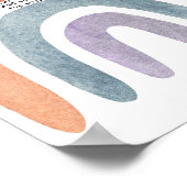 Aquarelle Boho Arc-en-ciel maman bar osa Poster (Coin)