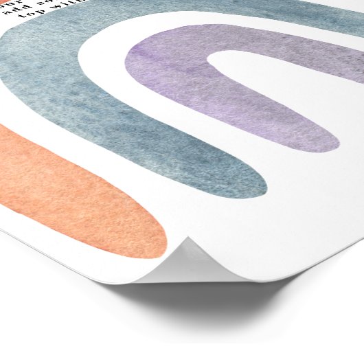 Aquarelle Boho Arc-en-ciel maman bar osa Poster (Coin)