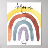 Aquarelle Boho Arc-en-ciel maman bar osa Poster (Devant)