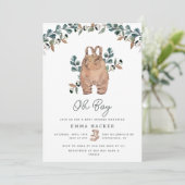 Aquarelle Boho Baby Boy Shower Invitation (Debout devant)