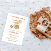 Aquarelle Boho Baby Boy Shower Invitation