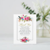 Aquarelle Boho Chic Baby shower Floral Merci (Debout devant)