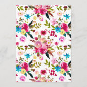 Aquarelle Boho Chic Floral Mariage Conseil nuptial (Dos)