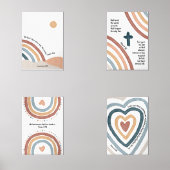 Aquarelle boho Christian kids jeu de verset (Recto)