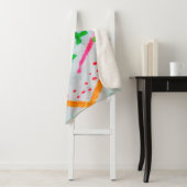 Aquarelle Boho Decor. Boho Blue Pillow. Aquarelle Sherpa Deken (In situ)