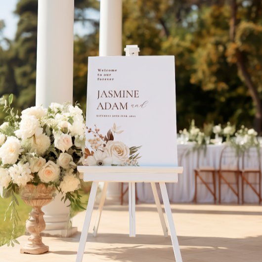 Aquarelle Boho Floral Automne Mariage Bienvenue