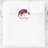 Aquarelle Boho Floral Automne Sticker Merci (Sac)