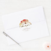 Aquarelle Boho Floral Mariage merci Sticker (Enveloppe)