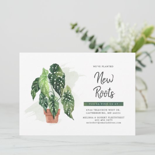 Aquarelle Boho Moving Faire-part (Debout devant)