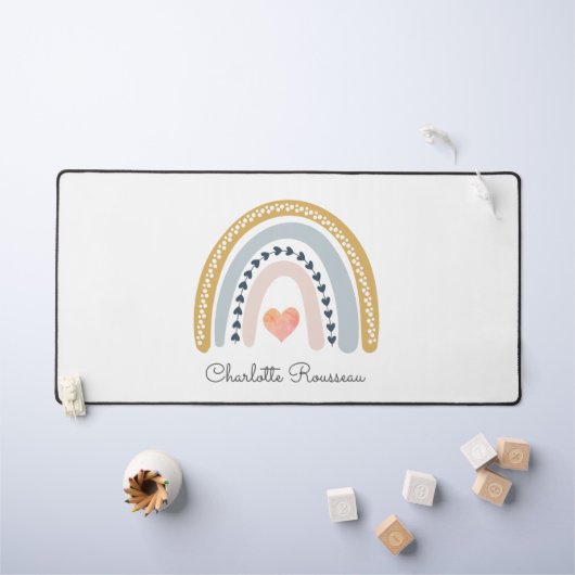 Aquarelle Boho personnalisée Arc-en-ciel (Tableau pour enfants)