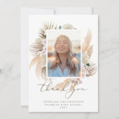 Aquarelle Boho Photo Merci de graduation (Devant)