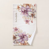 Aquarelle Boho Rose Fleurs Élégante Et Élégante (Serviette à main)
