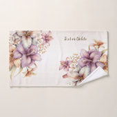 Aquarelle Boho Rose Fleurs Élégante Et Élégante (Serviette à main)