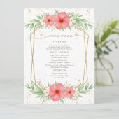 Aquarelle Boho Rose & Ivory Greenery Menu Floral (Debout devant)