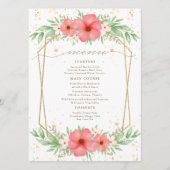 Aquarelle Boho Rose & Ivory Greenery Menu Floral (Devant)